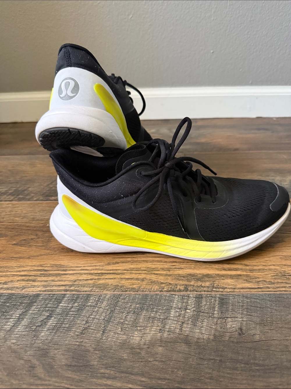 lululemon athletica Black and Yellow Women's Athletic Running Shoes